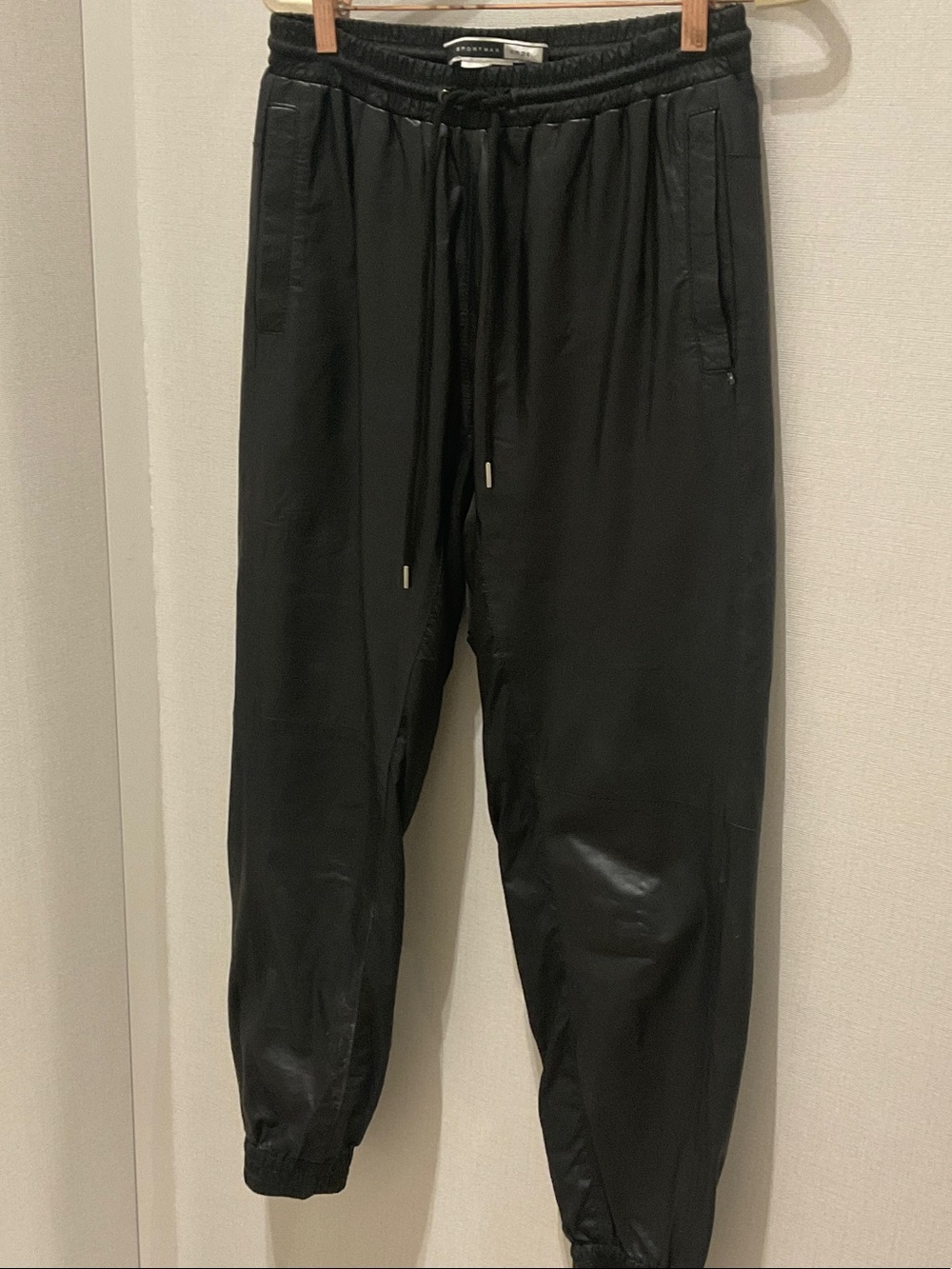 Sportmax Black Drawstring Jogger Pants